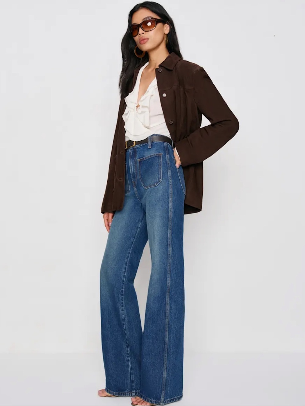 BNNW Reformation Alyssa Stretch High-Rise Wide-Leg Long Jeans. Limited Edition. - Picture 4 of 11